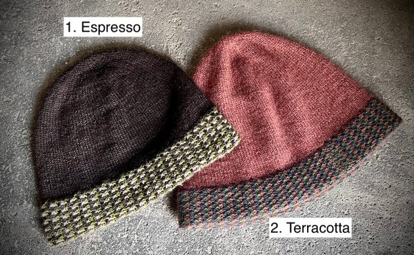 Tweel Brim Hat Pattern for June Cashmere yarn